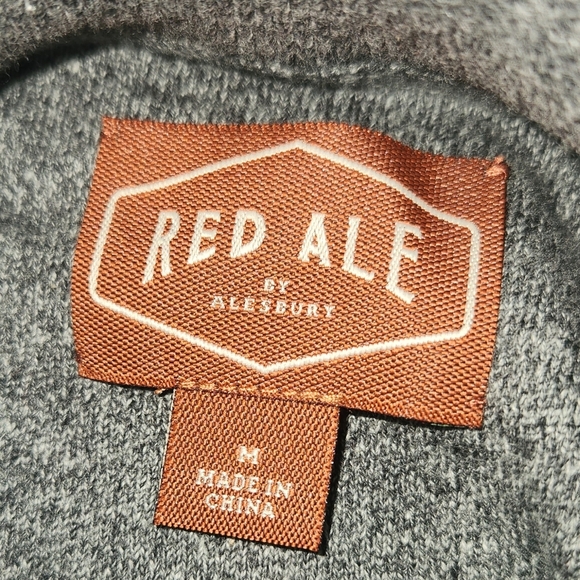 Nwot Red Ale By Alesbury Stitch Fix Men's Gray Riverside Button Mockneck Sweater - Picture 2 of 3